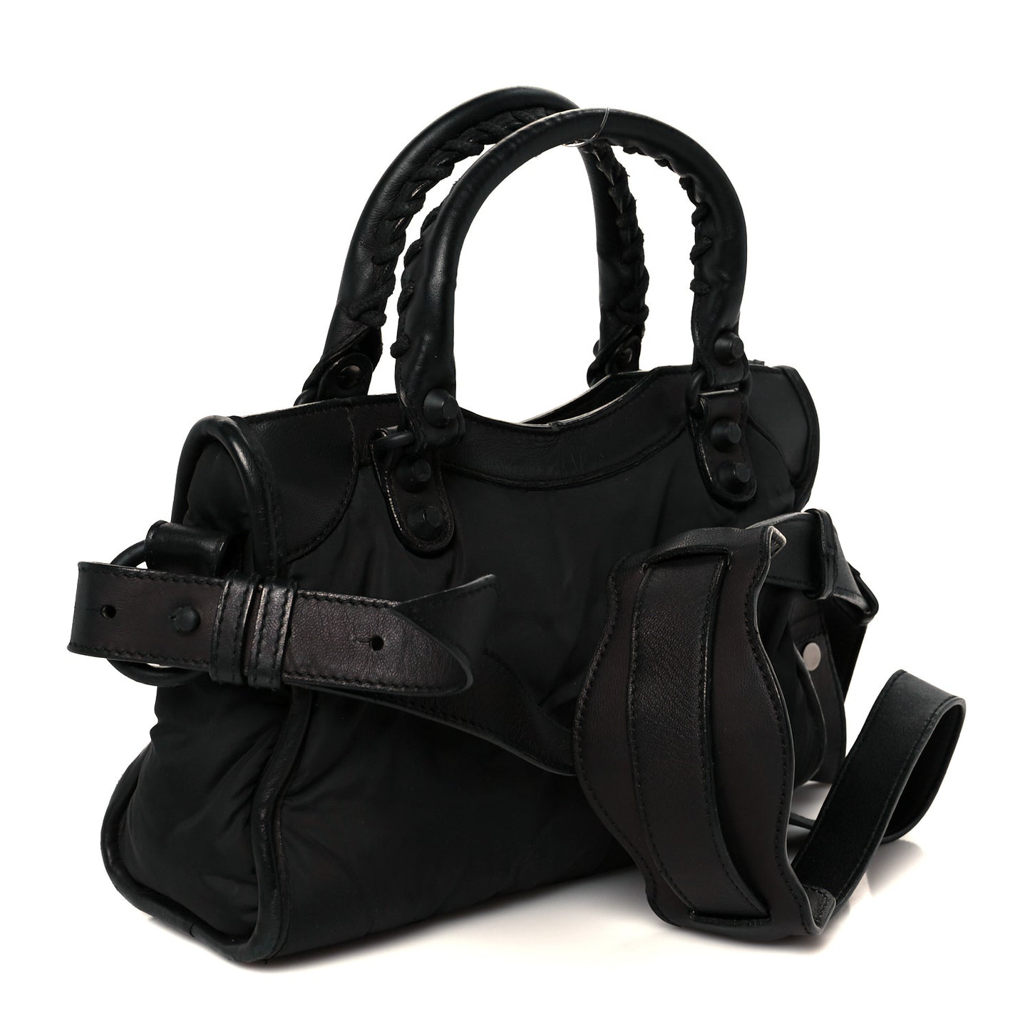 Nylon Agneau Classic Hardware Mini City Black