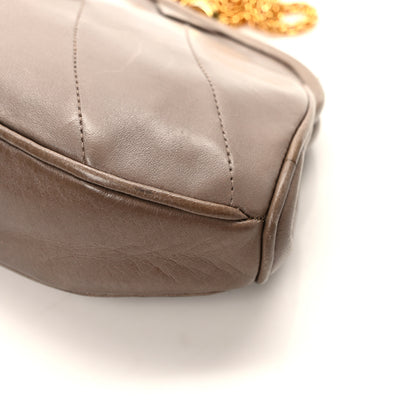 Chanel Lambskin Diamond Quilted Kisslock Frame Bag Beige 10 of 11