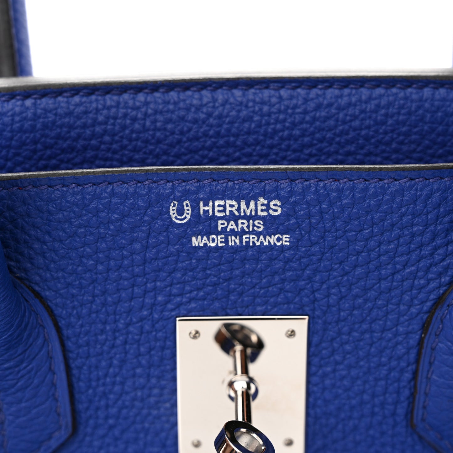 Togo Horseshoe Birkin 35 Bleu Electrique Magnolia