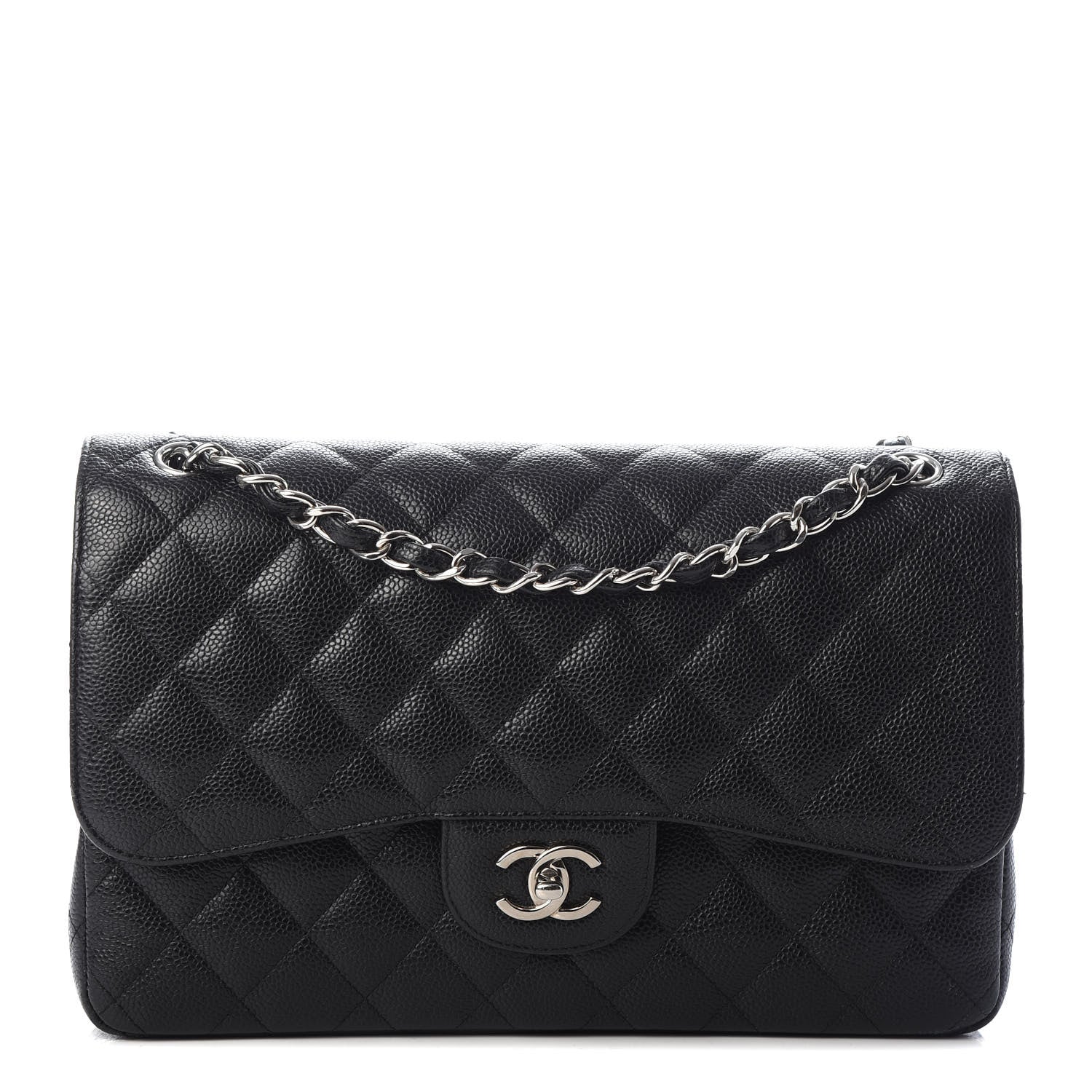 Chanel Caviar Quilted Jumbo Double Flap Black 1 of 10
