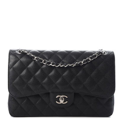Chanel Caviar Quilted Jumbo Double Flap Black 1 of 10