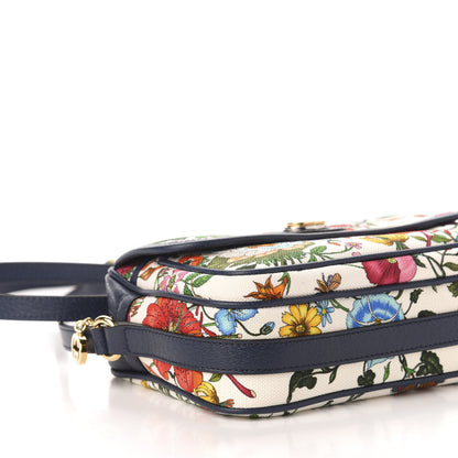 Gucci Canvas Flora Floral Shoulder Bag White Blue Agata Mulitcolor 9 of 11