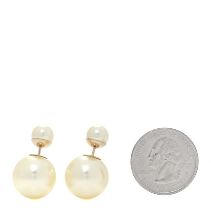 Christian Dior Pearl Mise En Dior Tribal Earrings Gold 2 of 4