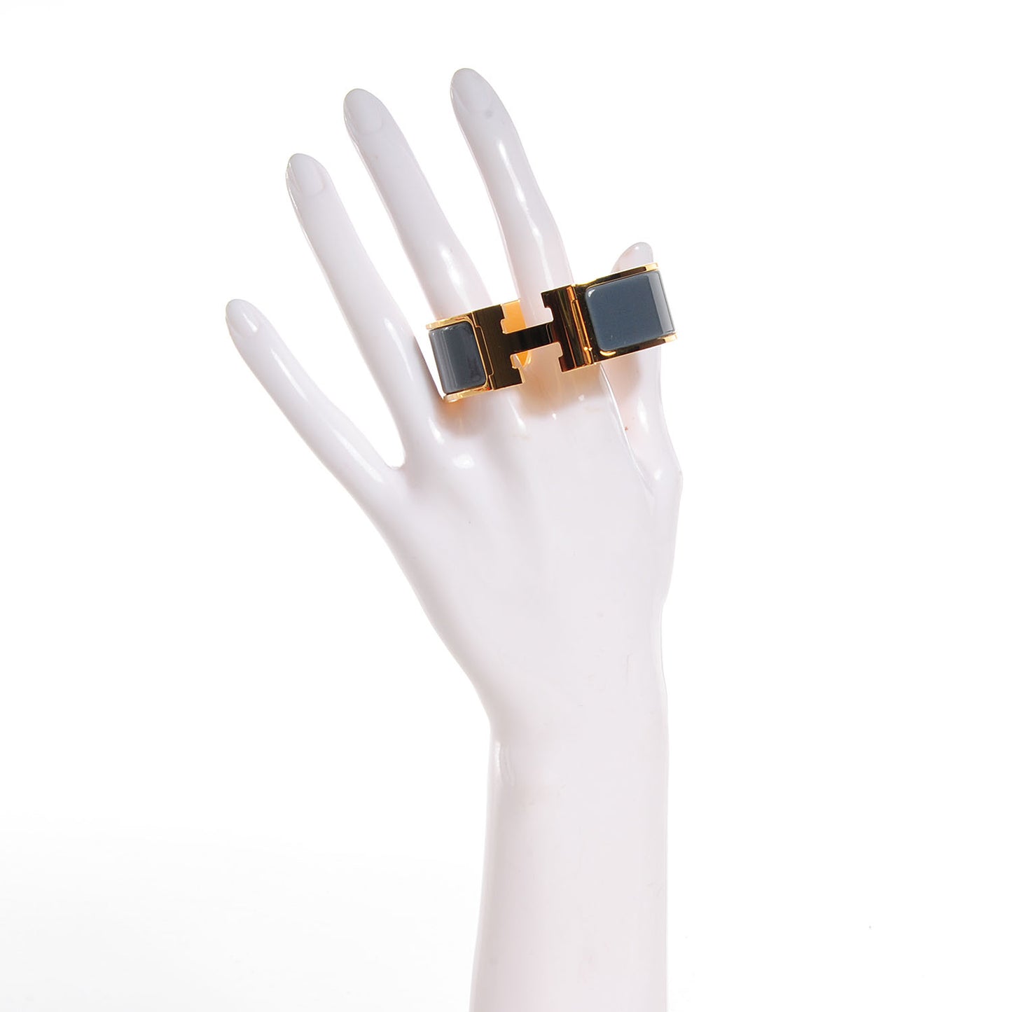 Enamel Clic Clac H Wide Bracelet PM Slate