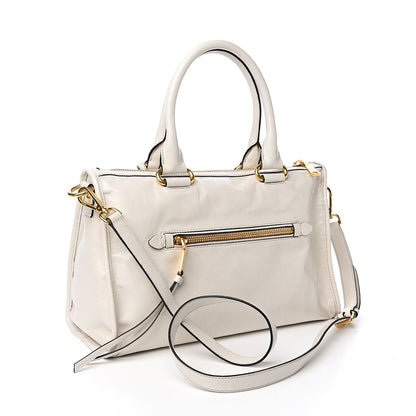 Miu Miu Vitello Shine Zip Tote Talco 2 of 8