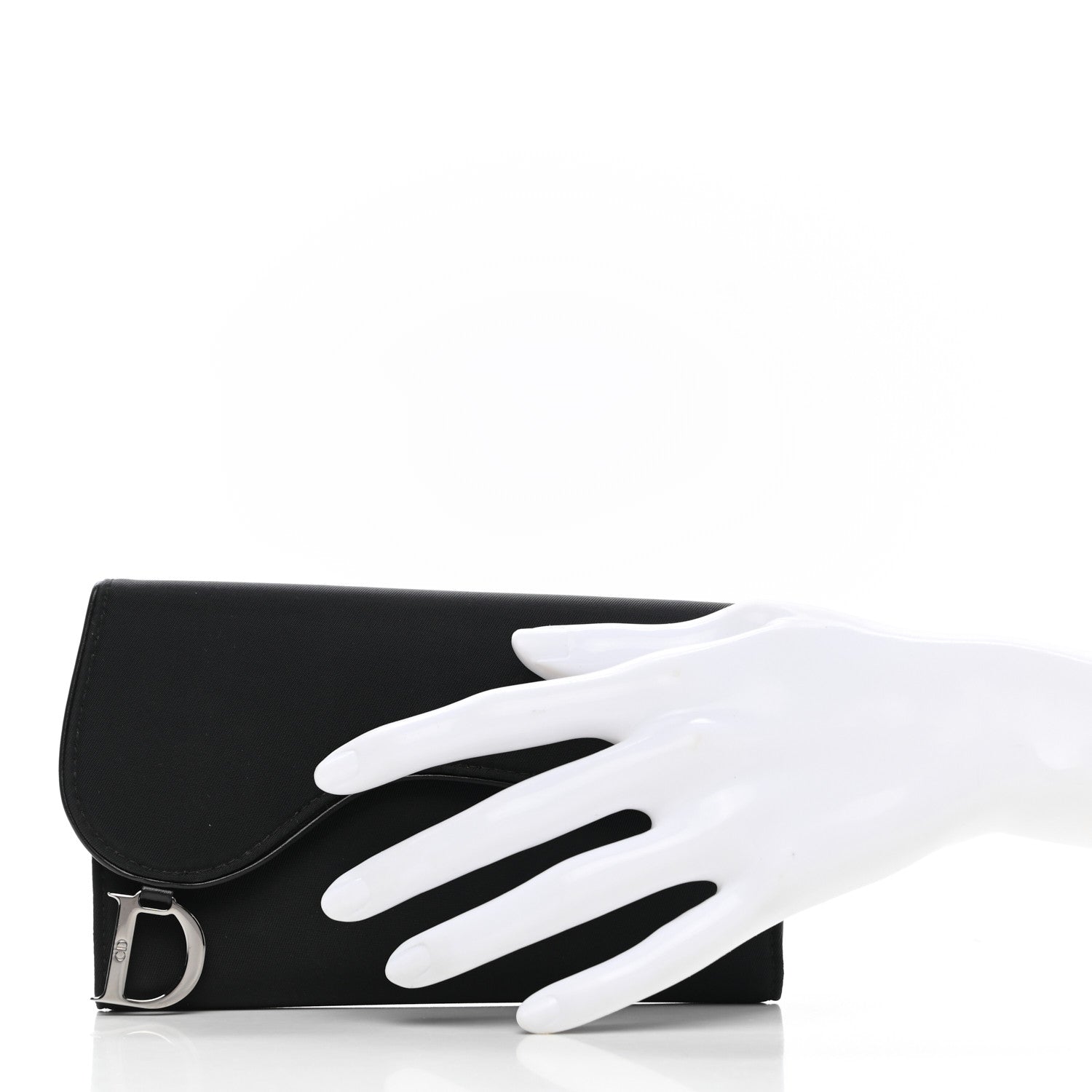 Christian Dior Nylon Saddle Wallet Black 2 of 10