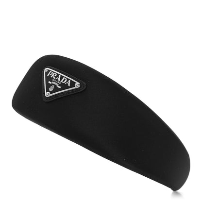 Prada Re-Nylon Metal Triangle Logo Headband Black 4 of 6