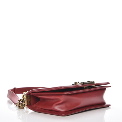 Chanel Glazed Calfskin Small Boy Flap Red 4 of 8