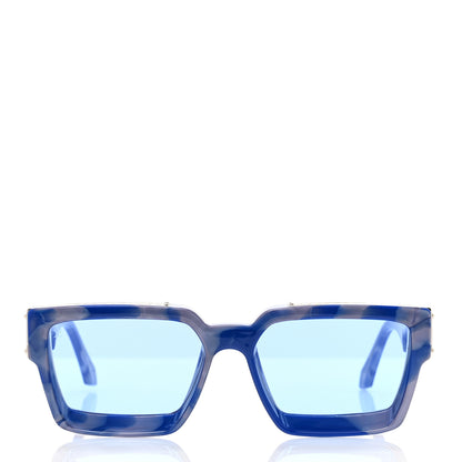 Louis Vuitton Acetate 1.1 Millionaires Sunglasses Z1560E Blue Marble 2 of 8