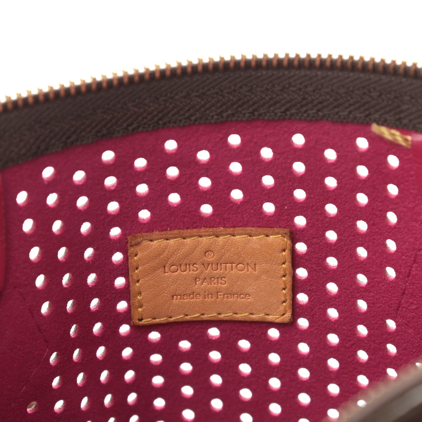 Monogram Perforated Speedy 30 Fuchsia