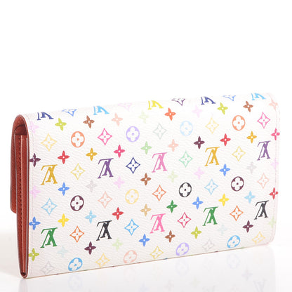 Louis Vuitton Monogram Multicolor Sarah Wallet White Orange 3 of 7