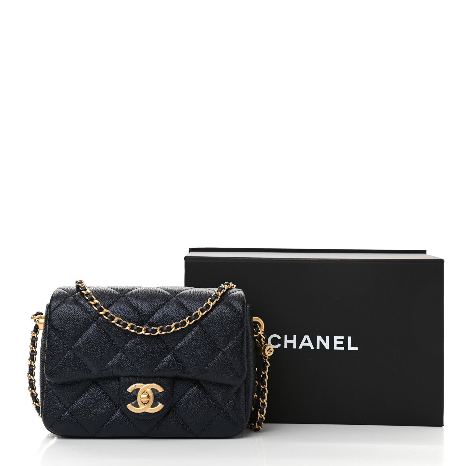 Chanel Iridescent Caviar Quilted Mini My Perfect Flap Black 993581