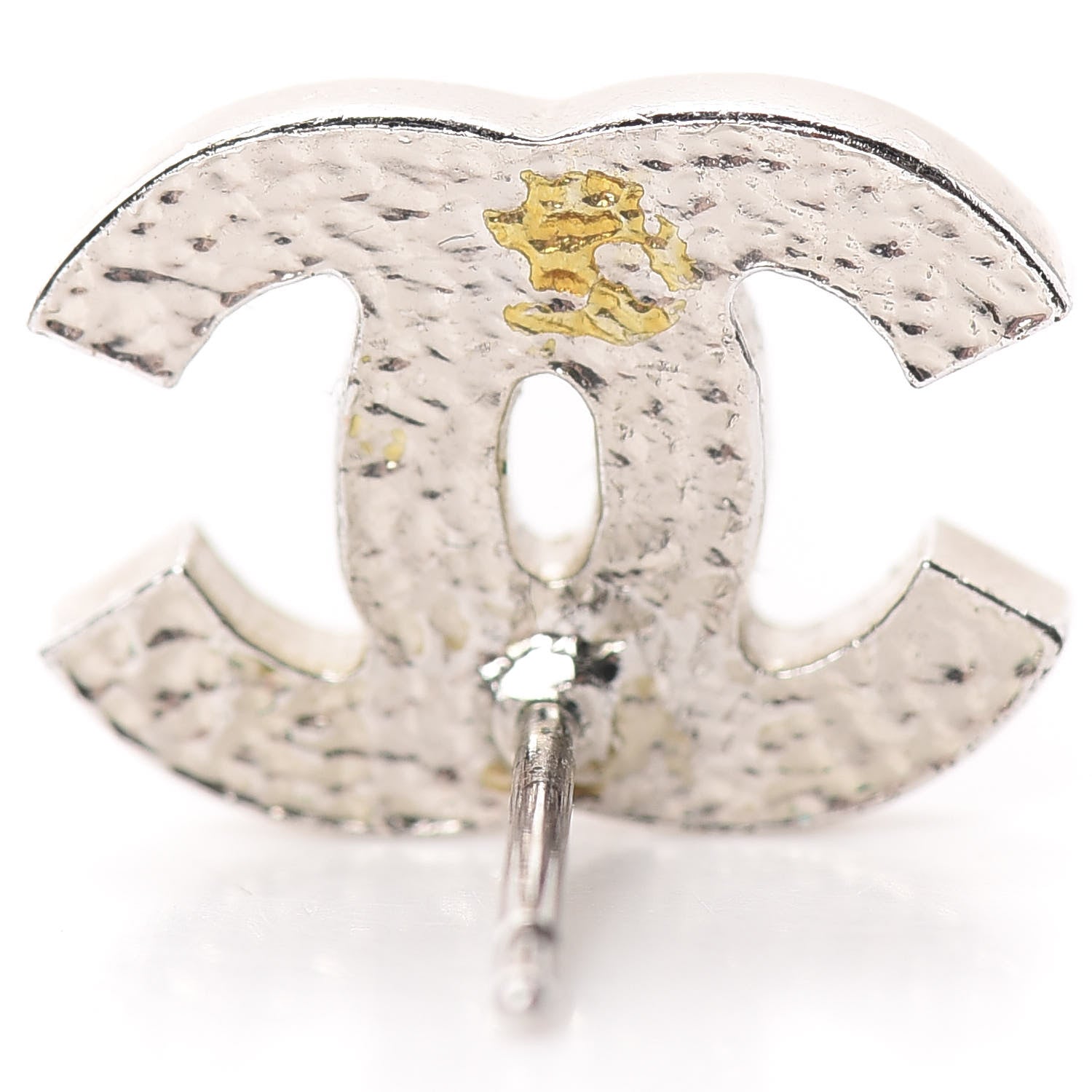 Chanel Crystal Timeless CC Earrings Silver 5 of 6