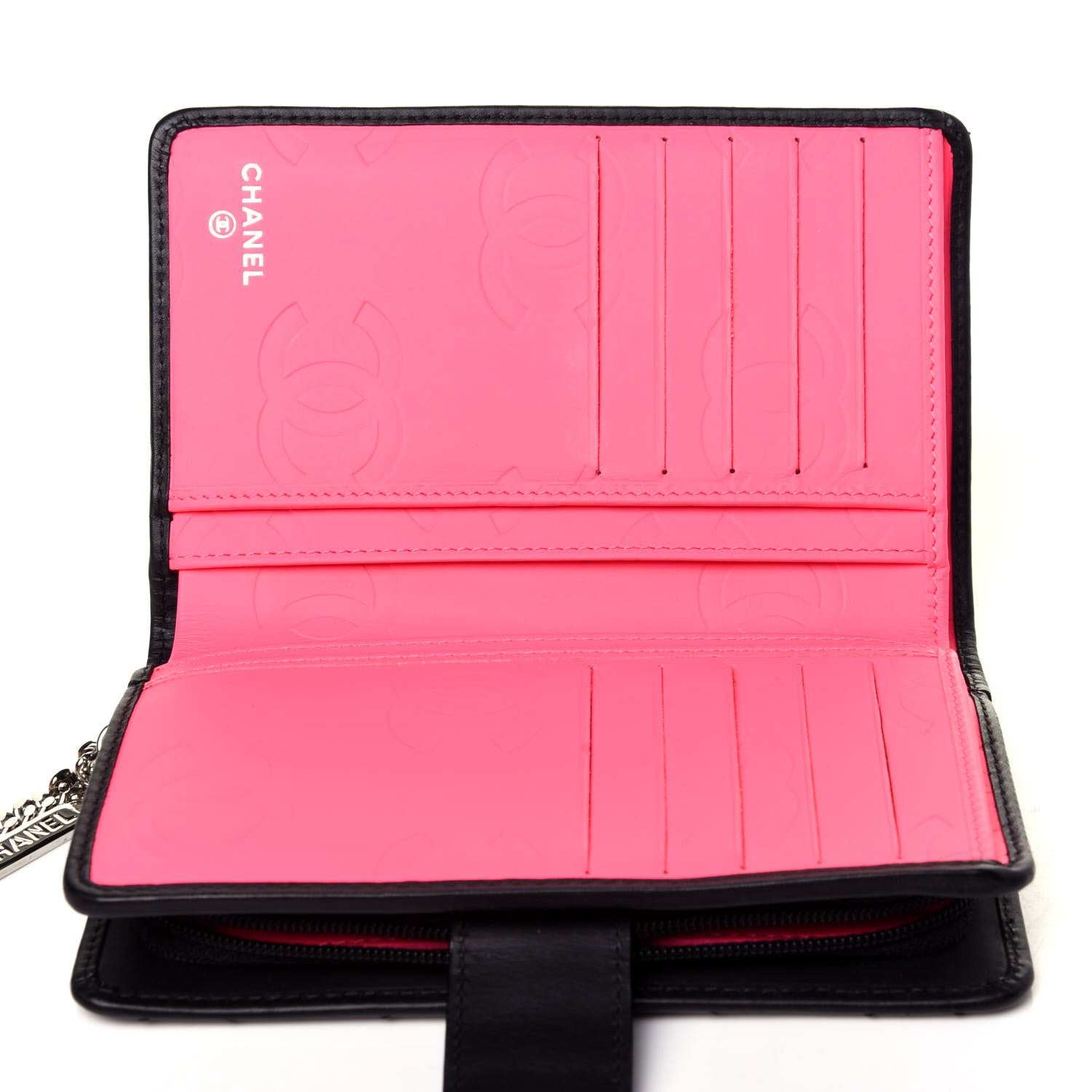 Chanel Calfskin Cambon Zipped Pocket Wallet Black 9 of 11