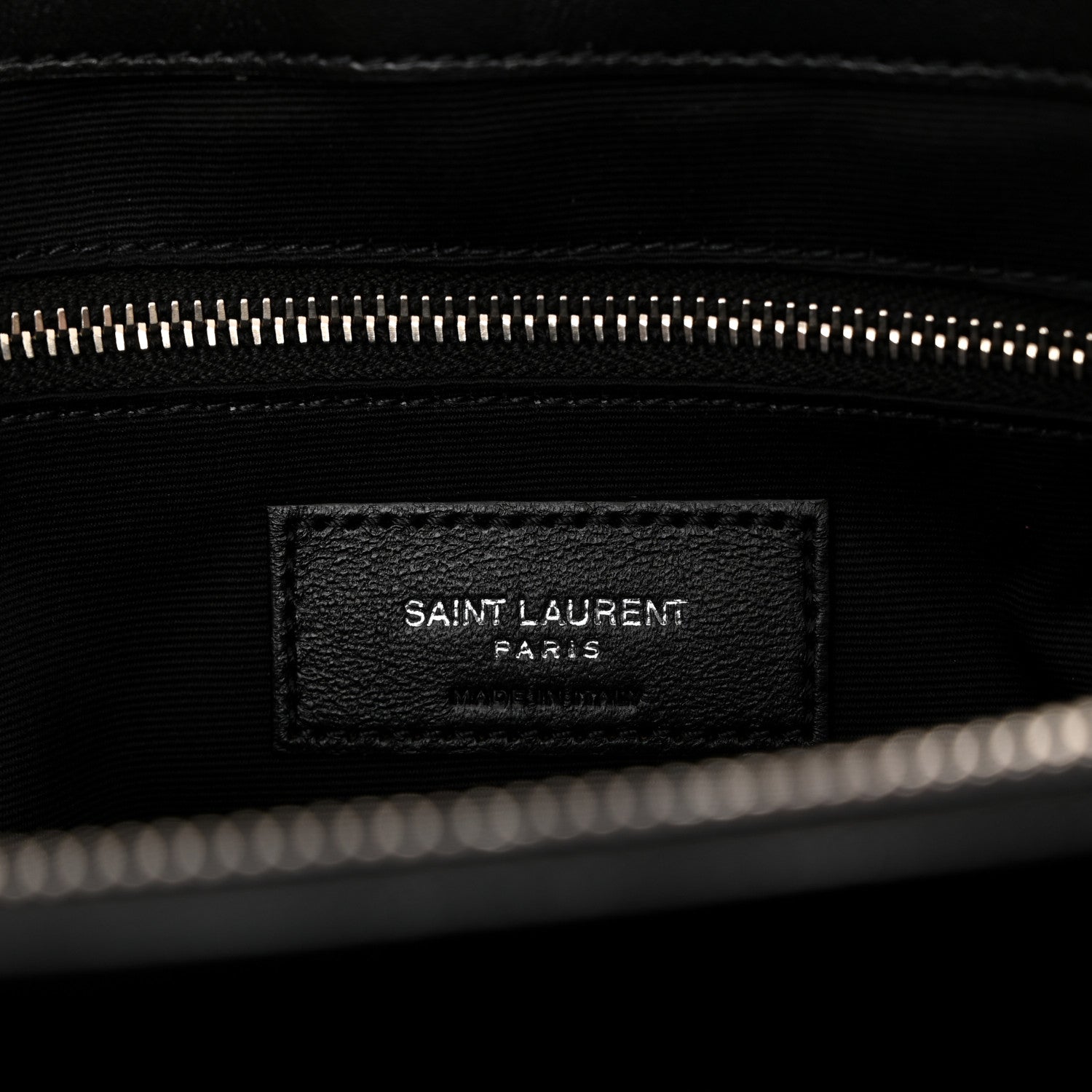 Saint Laurent SAINT LAURENT Calfskin Y Quilted Monogram Large Loulou Chain Satchel Black 6 of 11