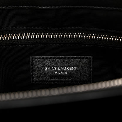 Saint Laurent SAINT LAURENT Calfskin Y Quilted Monogram Large Loulou Chain Satchel Black 6 of 11