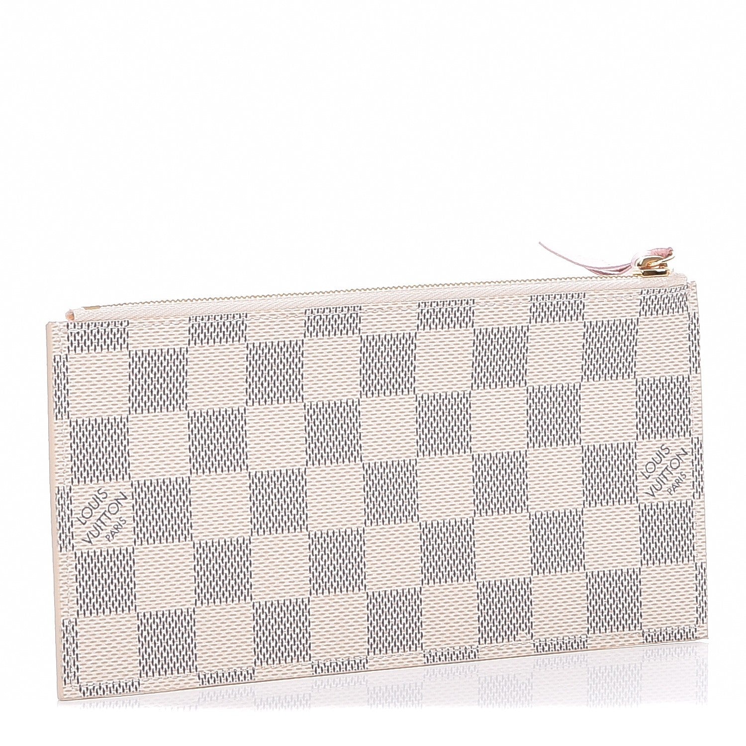 Louis Vuitton Damier Azur Felicie Chain Wallet Zippered Insert Rose Ballerine 3 of 6