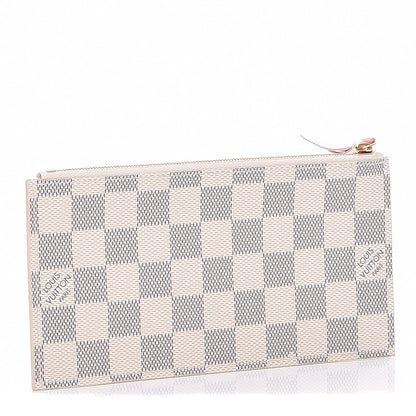 Louis Vuitton Damier Azur Felicie Chain Wallet Zippered Insert Rose Ballerine 3 of 6