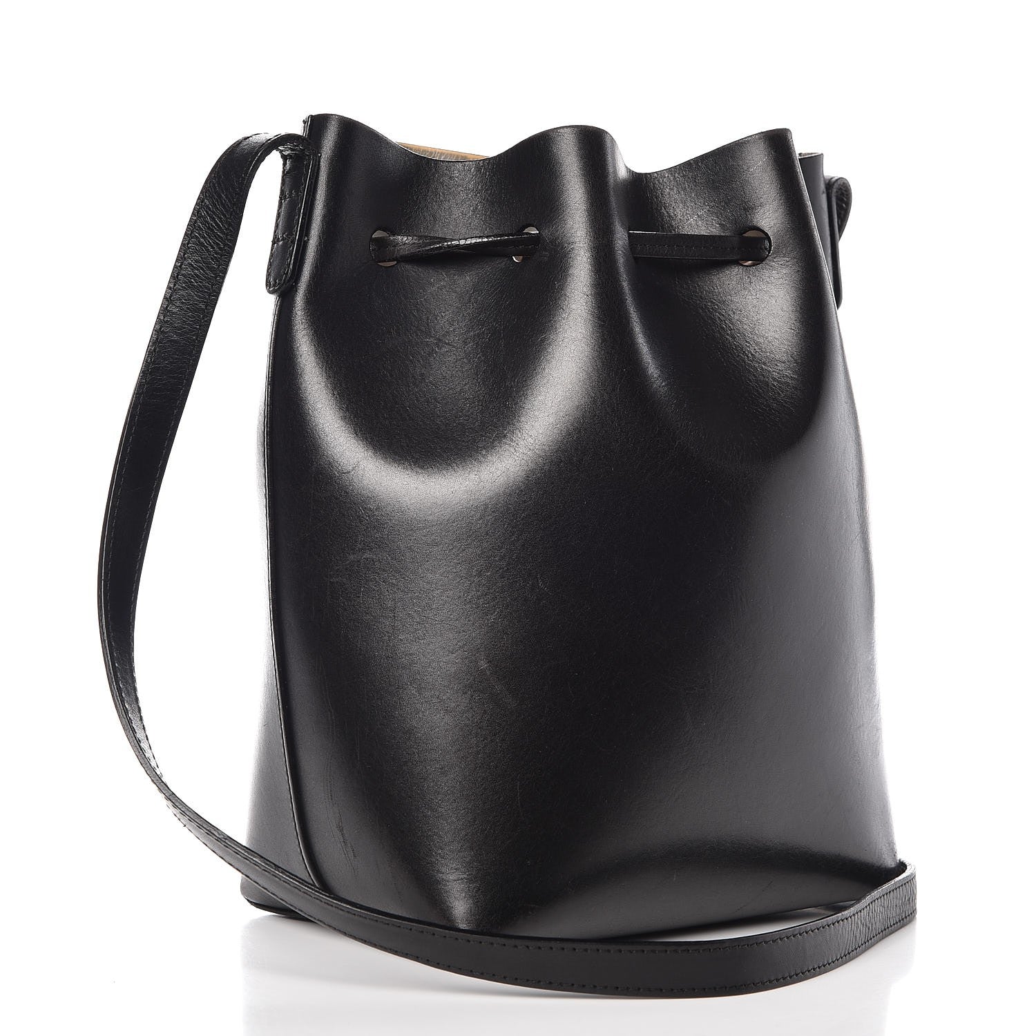 Mansur Gavriel Calfskin Mini Bucket Bag Black Argento 3 of 18