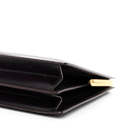 Celine Patina Box Calfskin Medium Clasp Bag Velvet 9 of 11