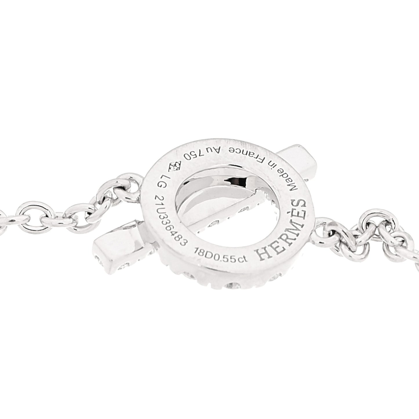 18K White Gold Diamond Finesse Bracelet LG