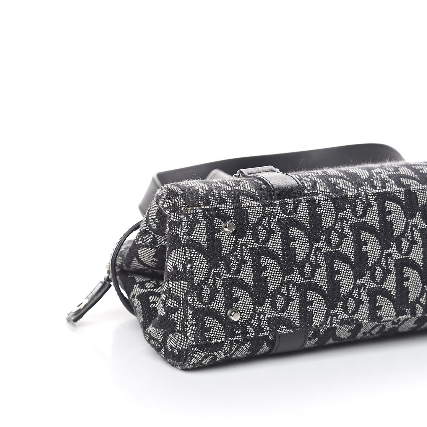 Denim Monogram Charms Shoulder Bag Black