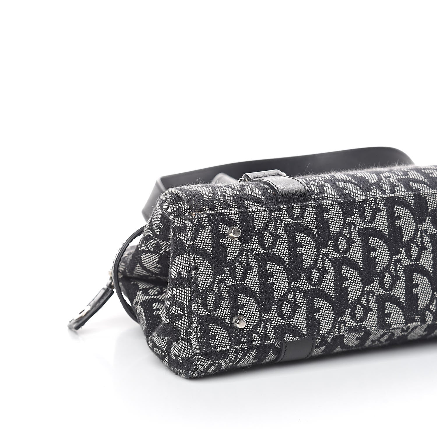 Christian Dior Denim Monogram Charms Shoulder Bag Black 8 of 9