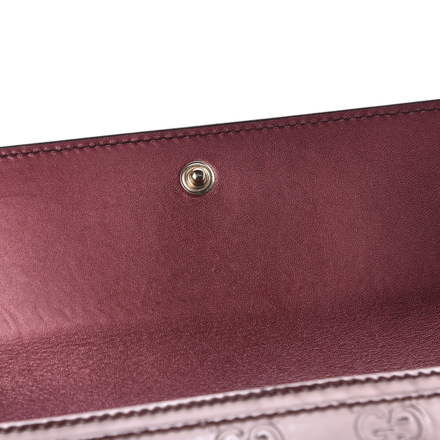 Shine Guccissima Lovely Heart Continental Wallet Scarlatto
