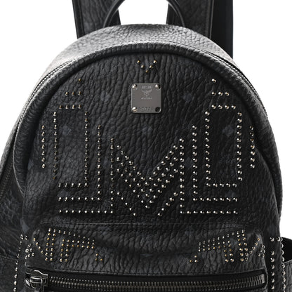 MCM Visetos Studded Medium Stark Gunta Backpack Black 8 of 11