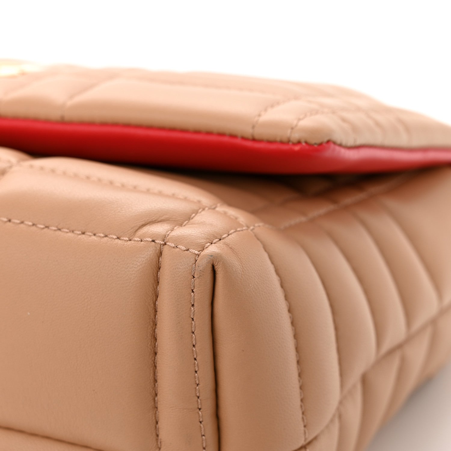 Burberry Lambskin Quilted Lola Small Satchel Cool Beige 10 of 12