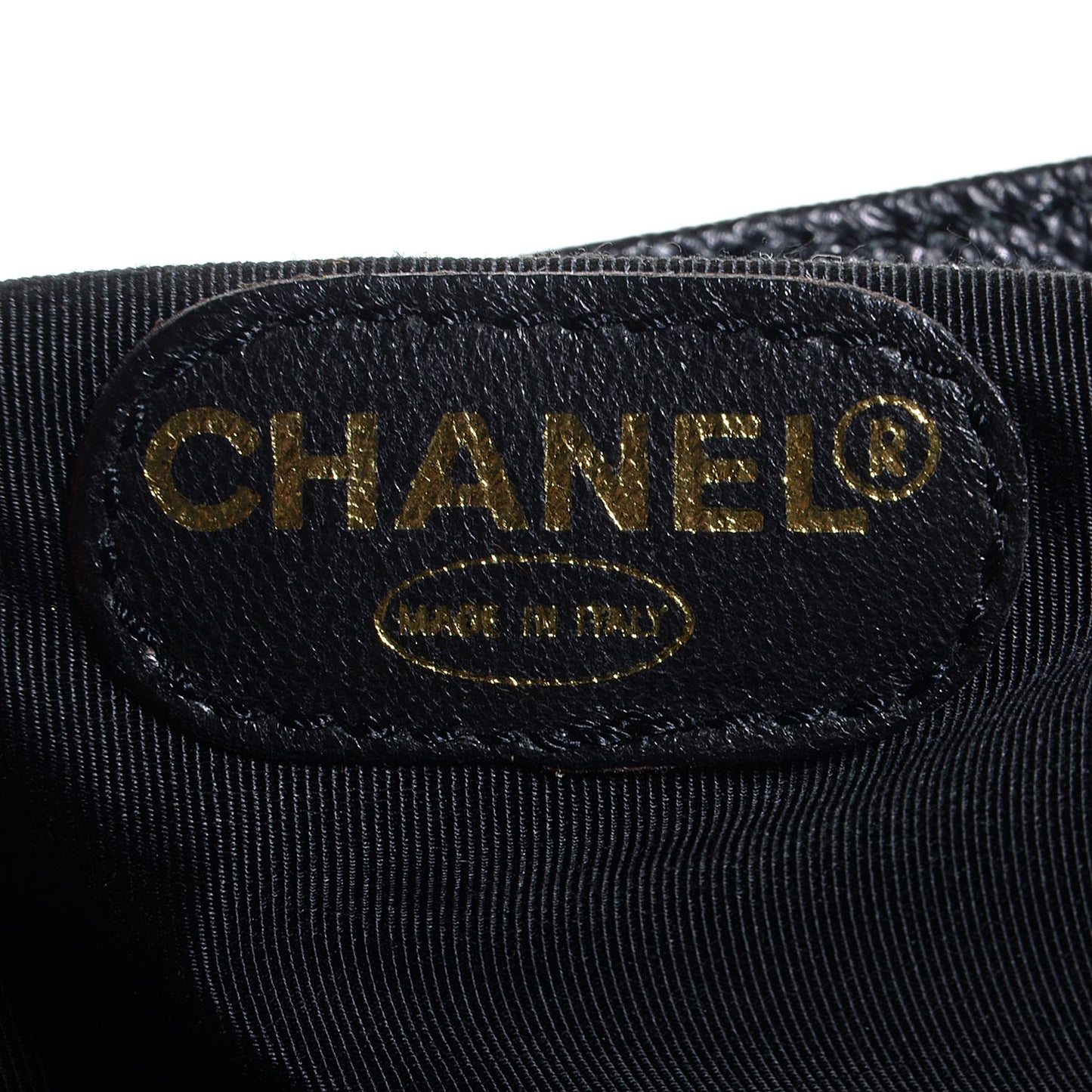 Grained Calfskin Tortoise CC Backpack Black