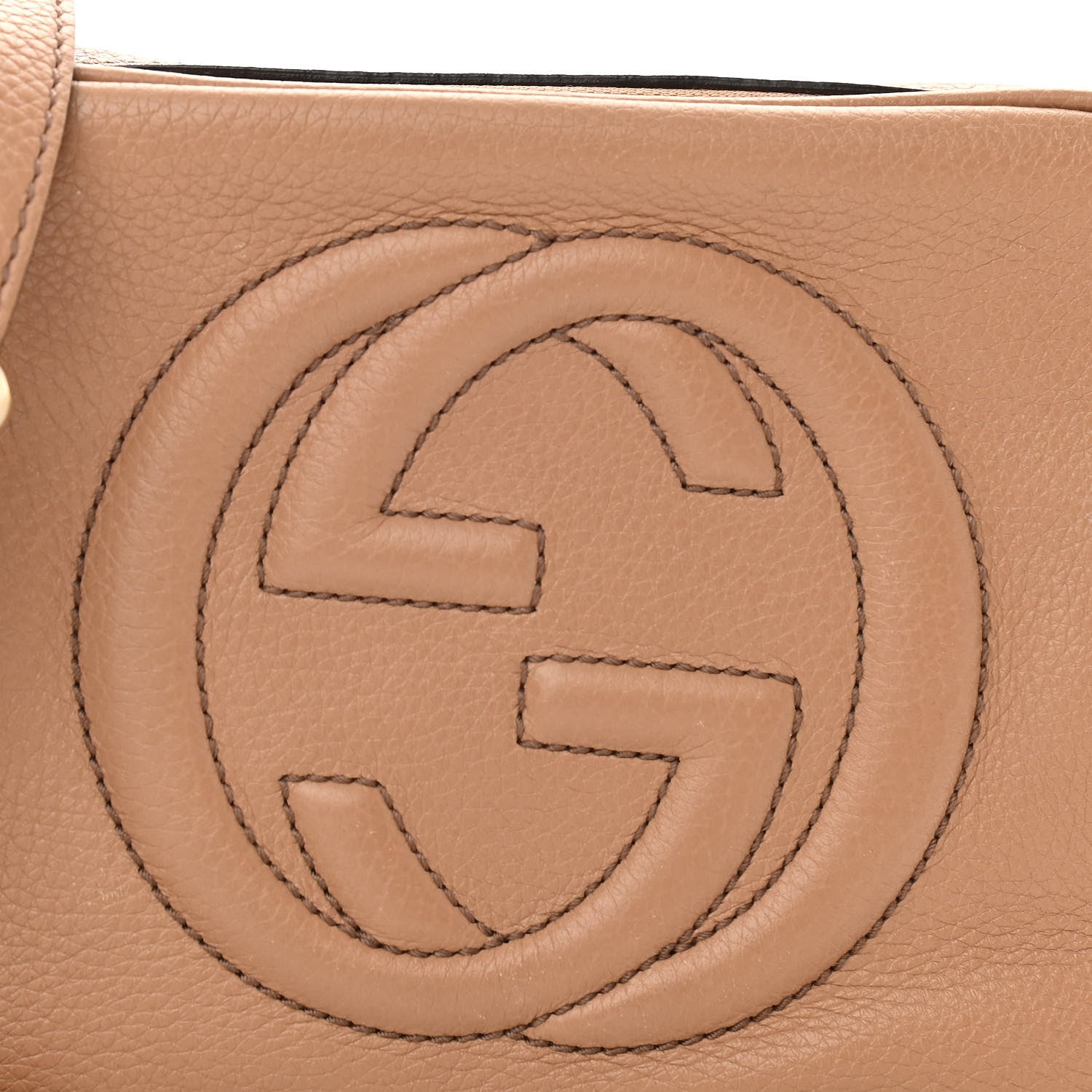 Gucci Pebbled Calfskin Small Soho Disco Bag Camelia 8 of 12