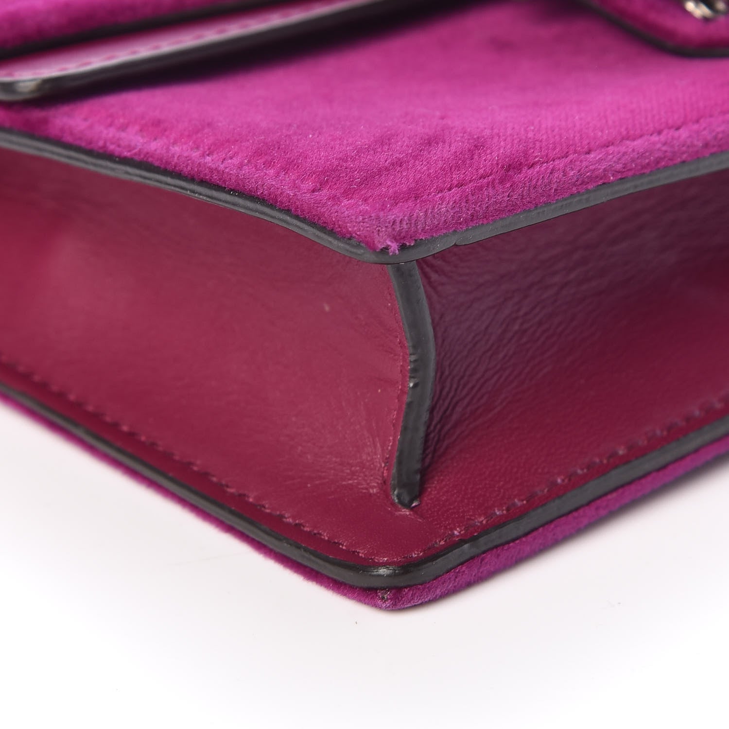 Gucci Velvet Super Mini Dionysus Shoulder Bag Fuchsia Violet Cyclamen 7 of 8