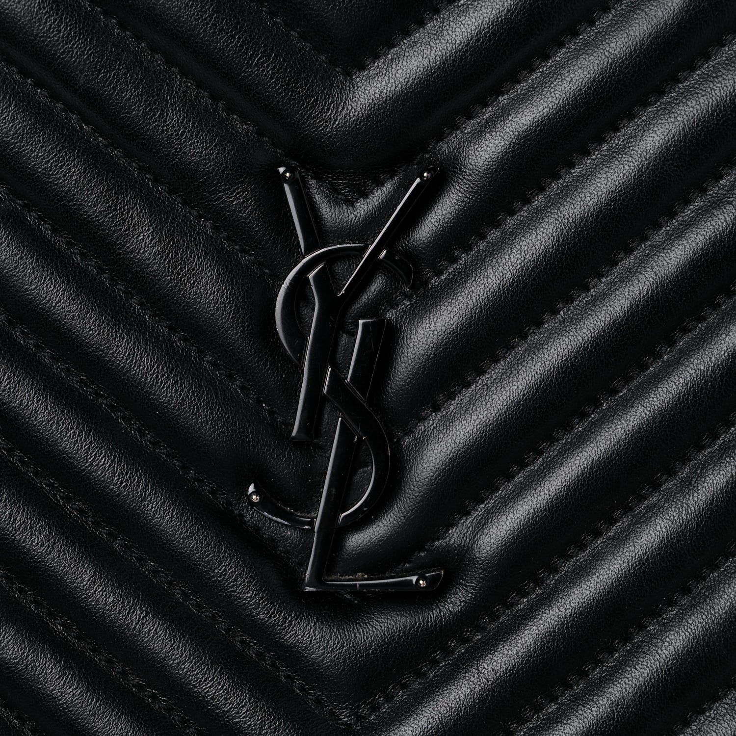 Saint Laurent Calfskin Matelasse Monogram Lou Camera Bag Black 15 of 16