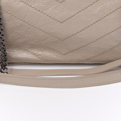 Saint Laurent Crinkled Calfskin Matelasse Monogram Medium Niki Chain Satchel Light Natural 11 of 13