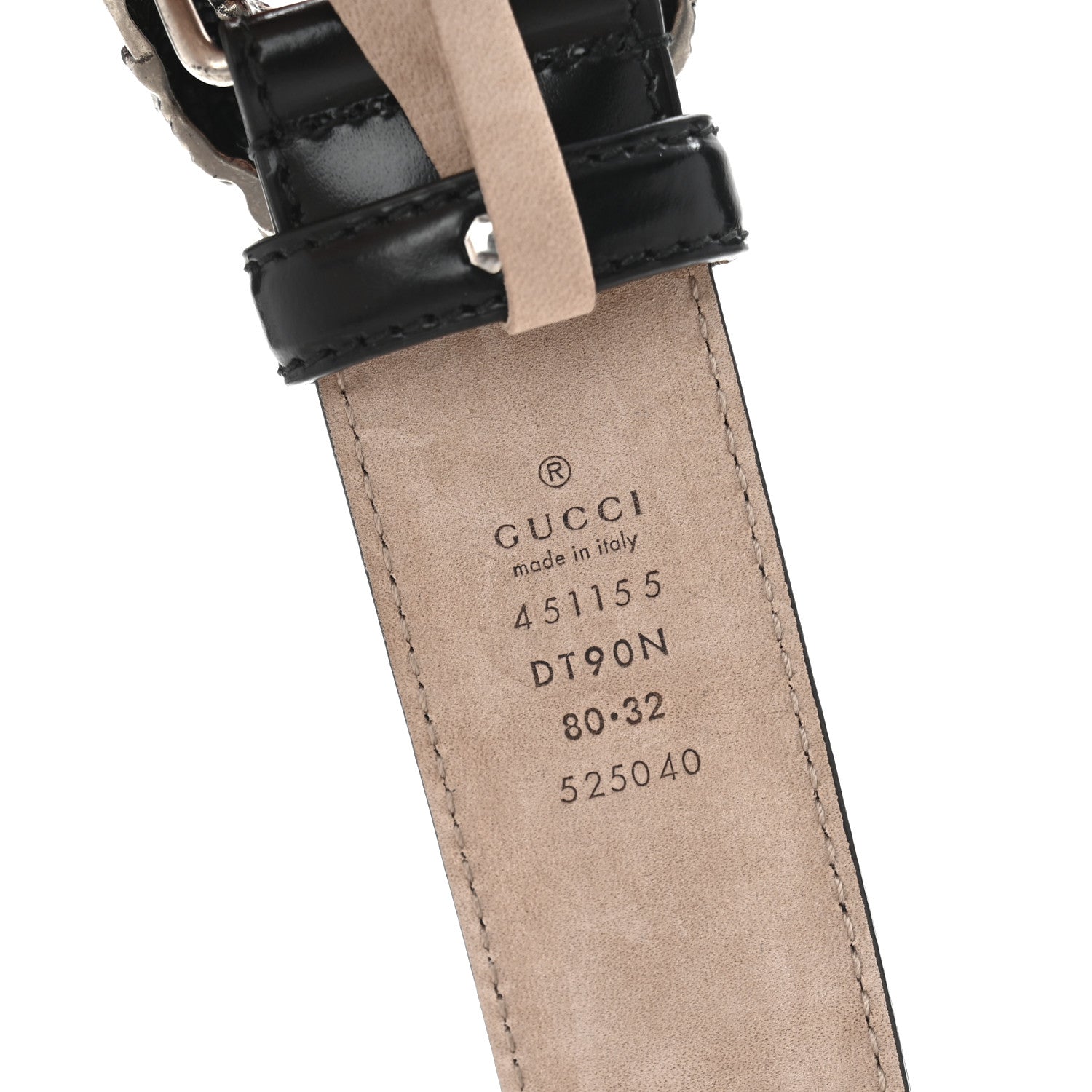 Gucci Lisse Calfskin Dionysus 35mm Belt 80 32 Black 5 of 7