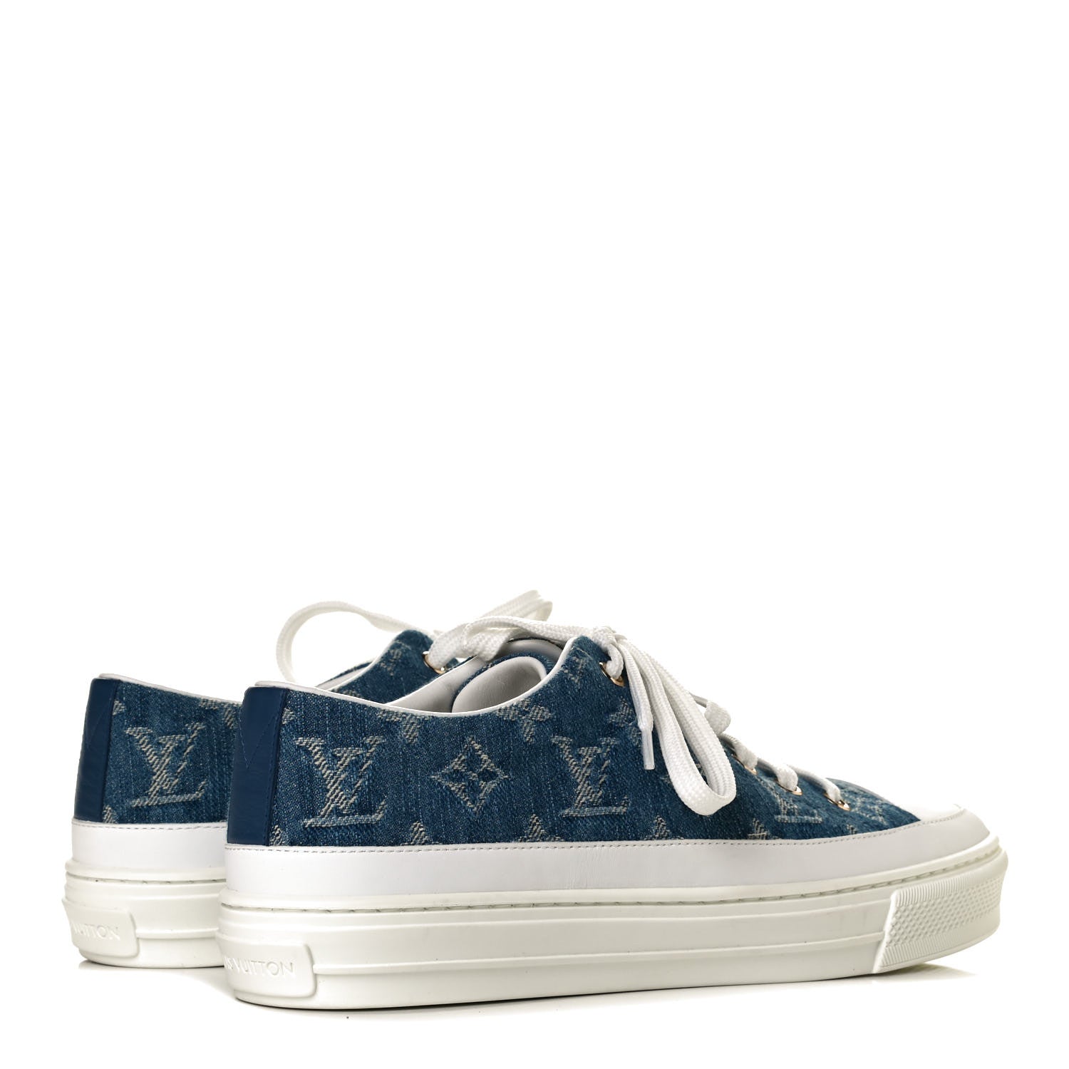 Louis Vuitton Denim Monogram Stellar Sneakers 38.5 Bleu Jeans Blue 4 of 8