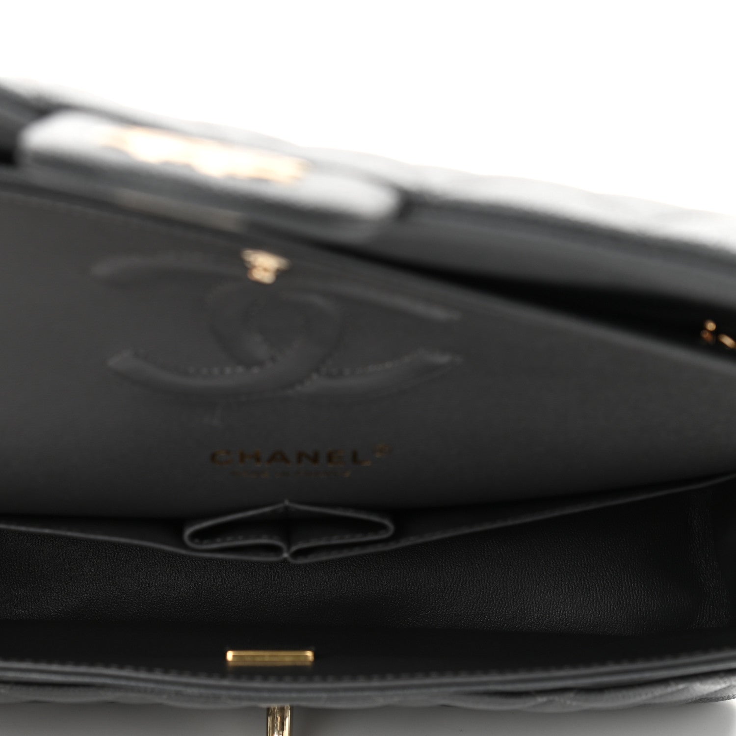 Chanel Caviar Quilted Medium Double Flap Dark Grey 5 of 12