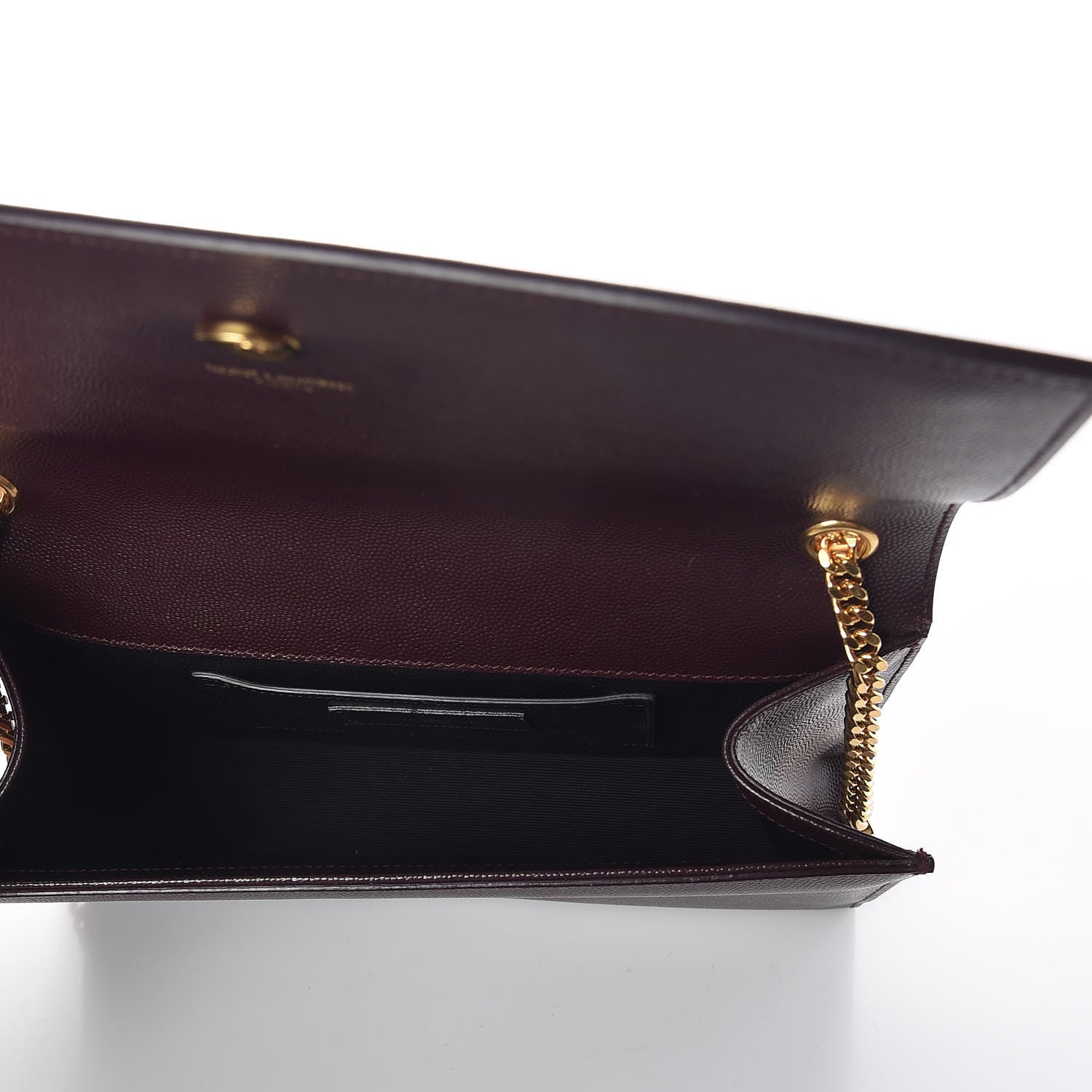 Saint Laurent Grain De Poudre Medium Classic Monogram Kate Satchel Amaranto 5 of 8