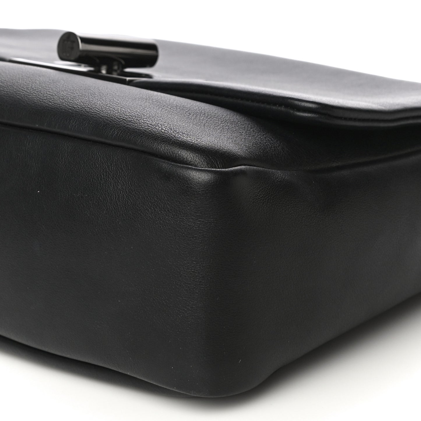 Calfskin Large Natalia Chain Bag Black