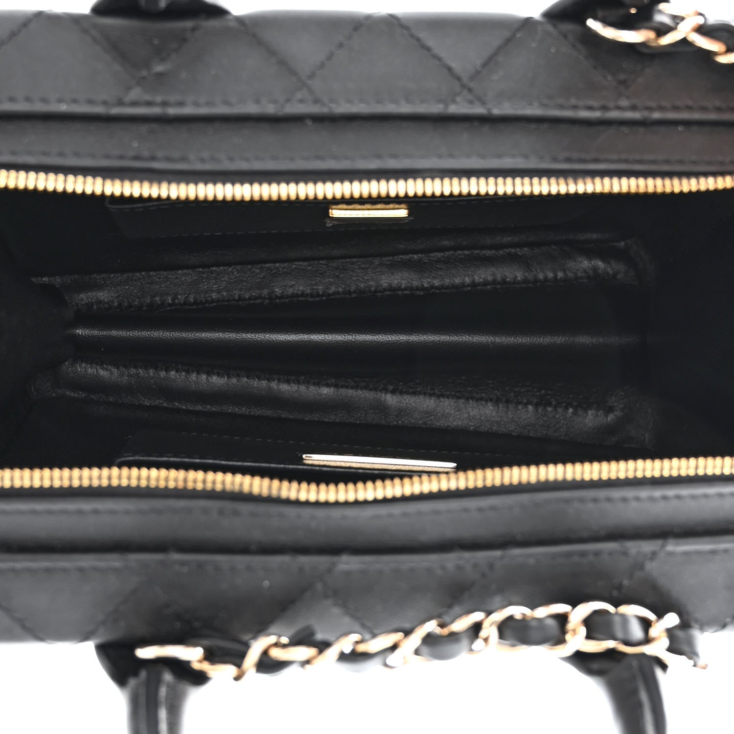 Chanel Calfskin Quilted Studded Square Vanity Case Black 5 of 10