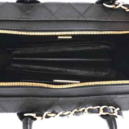 Chanel Calfskin Quilted Studded Square Vanity Case Black 5 of 10