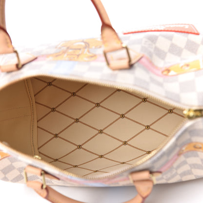 Louis Vuitton Damier Azur Summer Trunks Speedy Bandouliere 30 5 of 9