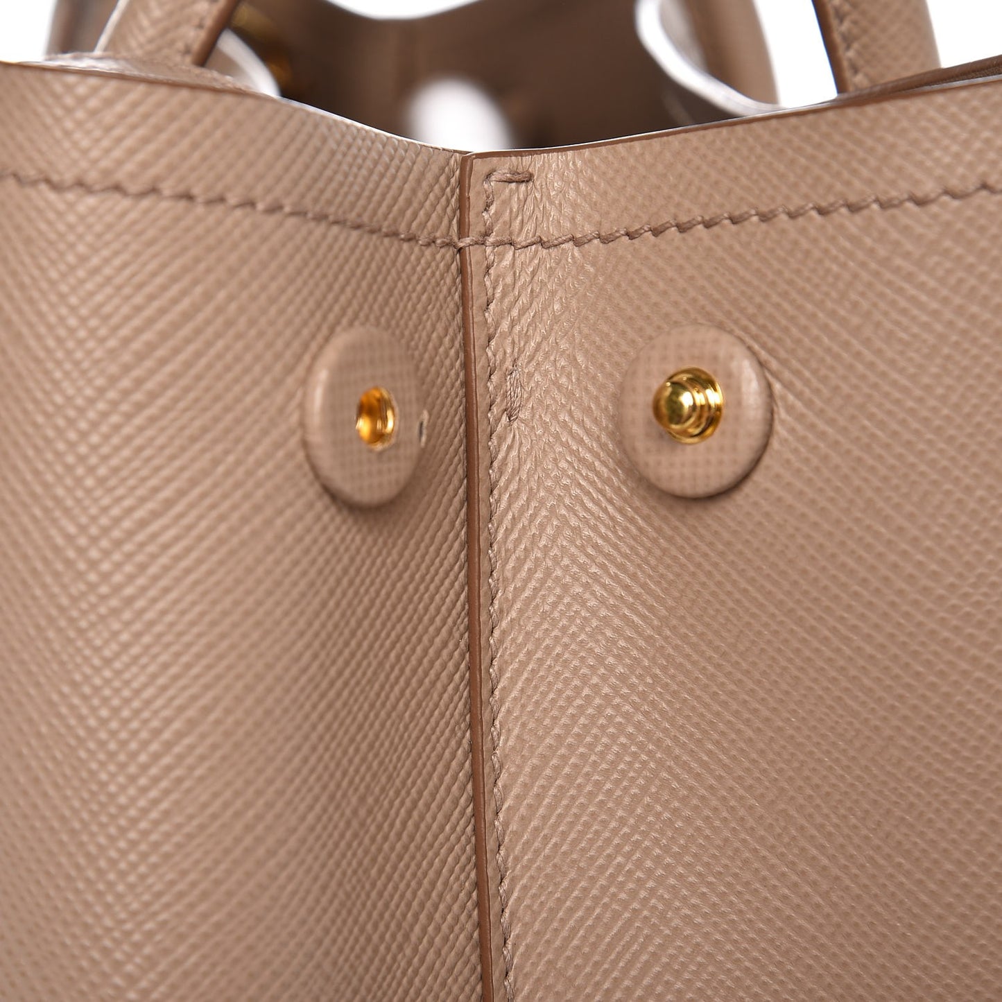 Saffiano Cuir Medium Double Bag Cammeo