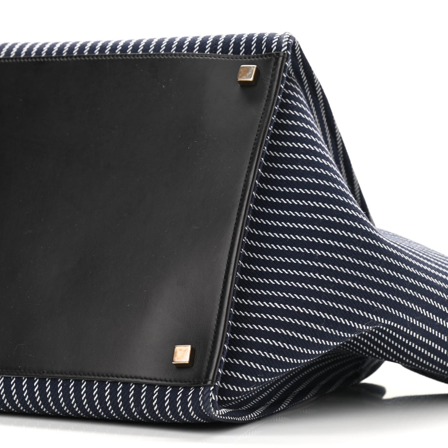 Cotton Canvas Striped Medium Phantom Luggage Navy White