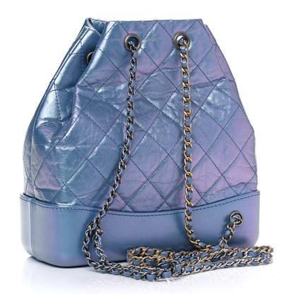 Chanel Iridescent Lambskin Calfskin Small Quilted Gabrielle Backpack Light Purple 2 of 4