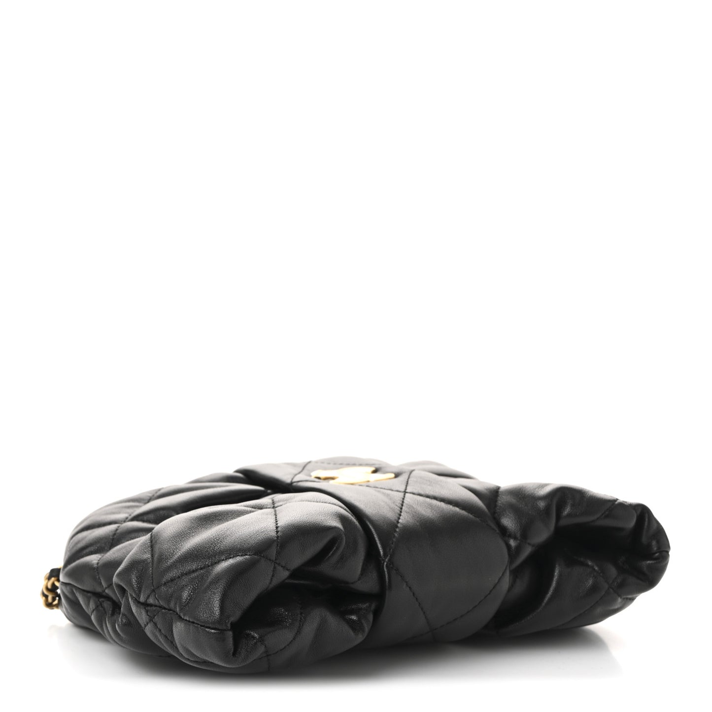 Lambskin Quilted Mini Bow Bag Black