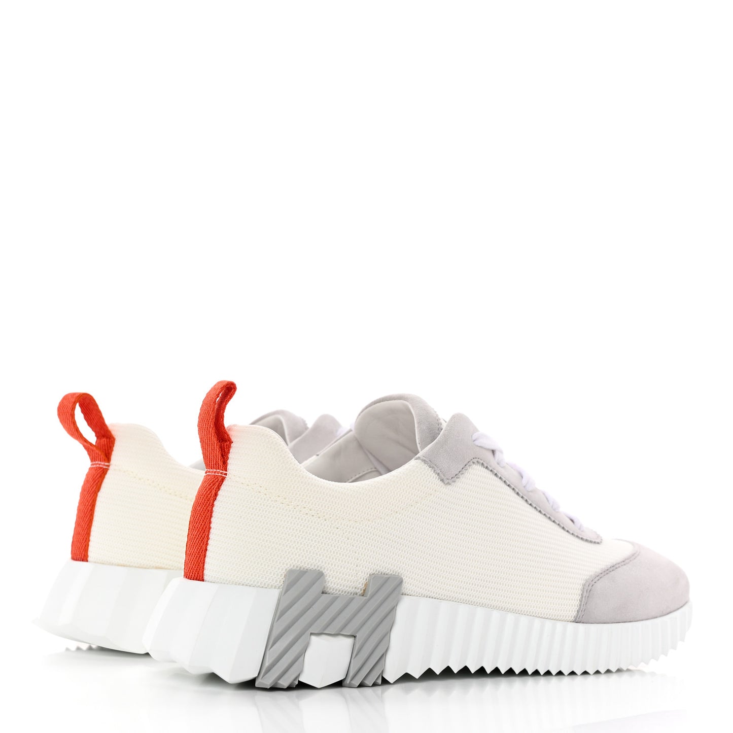 Technical Canvas Suede Goatskin Bouncing Sneakers 37 White Multicolor