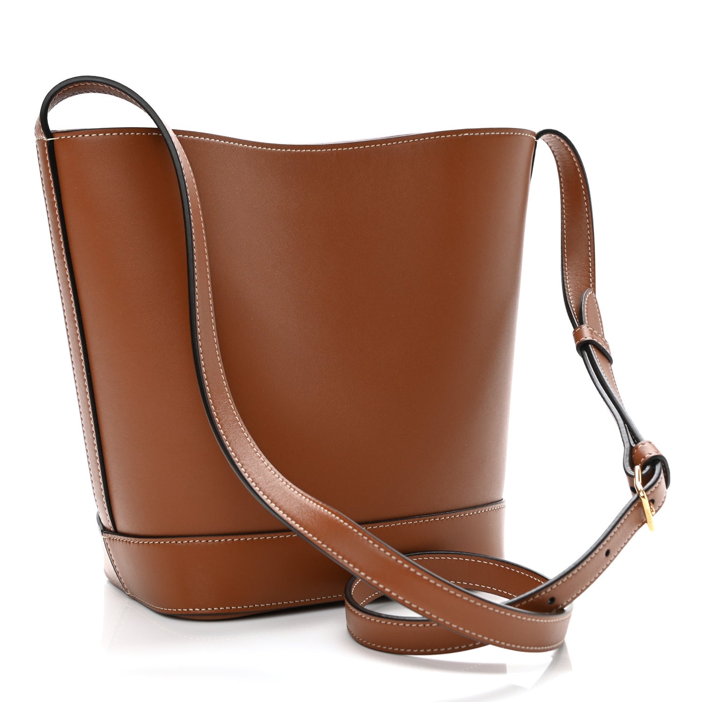 Smooth Calfskin Small Cuir Triomphe Bucket Bag Tan