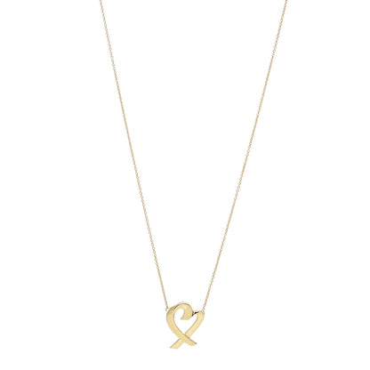 Tiffany 18K Yellow Gold Paloma Picasso Loving Heart Pendant Necklace 1 of 4